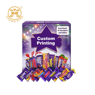 Custom Shape Full Color Printing 300/350/400gsm Cardboard Packaging Box for Chocolate Candy Bar