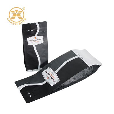 250g 500g 1kg Flat Bottom Pouch Coffee Packaging Bag Stand Up Coffee Bags Custom Moisture Proof Zipper Bags