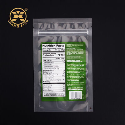Custom Printed Transparent Packaging Plastic Bags With Zipper Nuts Almond Dry Fruit Packaging Bags