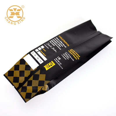 Custom 500g Capacity Stand Up Pouch Coffee Packaging Bags with Resealable Zipper and One-Way Degassing Valve