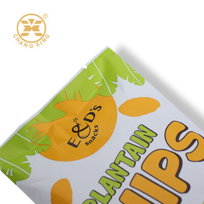 Oil Proof Stand Up Pouch with Nitrogen Flush and Resealable Zipper for Snack Food Packaging Bag