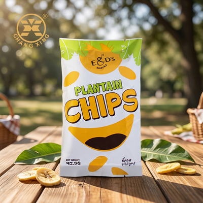 Oil Proof Stand Up Pouch with Nitrogen Flush and Resealable Zipper for Snack Food Packaging Bag