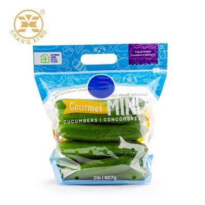 PP Gravure Vegetable Packing Bags VMPET Transparent Packaging Plastic Bag