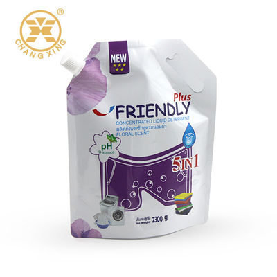 2L 5L Fabric Softener Tanding Pouch With Spout LDPE Liquid Detergent Bag