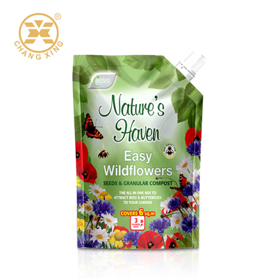 2.8KG 5KG Fertilizer Packaging Bag Plant Fertilizer LDPE Plastic Pouch Bag With Spout