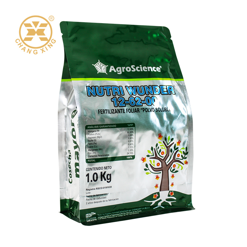 1KG 5KG OPP Fertilizer Packaging Bag Flat Bottom Bag Polypropylene Zip Lock Stand Up Pouch