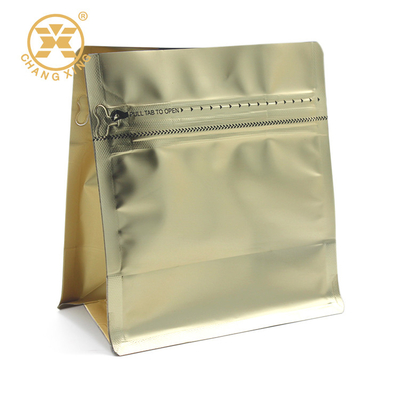 Degassing ভালভ এবং জিপার সঙ্গে resealable লক কফি প্যাকেজিং ব্যাগ