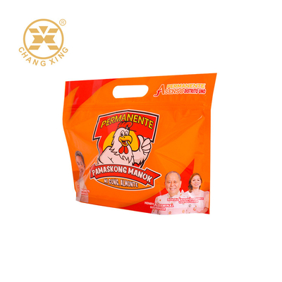 Oem এন্টি কুয়াশা রোস্ট চিকেন প্যাকেজিং হ্যান্ডেল সঙ্গে স্ট্যান্ড আপ পকেট