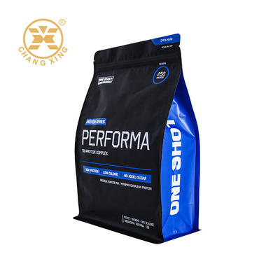 কাস্টমাইজড সমতল নীচের ব্যাগ প্লাস্টিকের Whey প্রোটিন পাউডার স্বাস্থ্য খাদ্য প্যাকেজিং ব্যাগ সঙ্গে জিপার