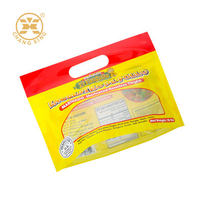 কাস্টম মুদ্রিত রোস্ট চিকেন ব্যাগ ডেলি মাংস আর্দ্রতা প্রমাণ বৈশিষ্ট্য জিপার প্লাস্টিকের প্যাকেজিং