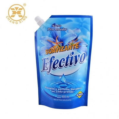 250ml 500ml প্লাস্টিক লিকুইড স্ট্যান্ড আপ পাউচ উইথ স্পাউট ব্লু লিকুইড প্রিন্টিং স্ট্যান্ড আপ পুনঃব্যবহারযোগ্য ব্যাগ