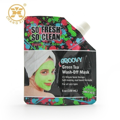 150ml স্কিনকেয়ার মাস্ক কসমেটিক প্যাকেজিং ব্যাগ ধাতব স্তরিত স্ট্যান্ড আপ ব্যারিয়ার পাউচ